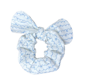 Blue Bows Scrunchie