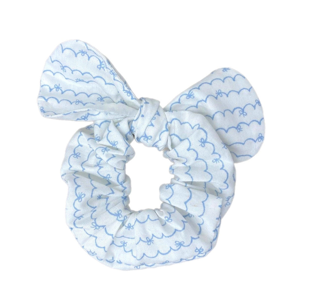Blue Bows Scrunchie