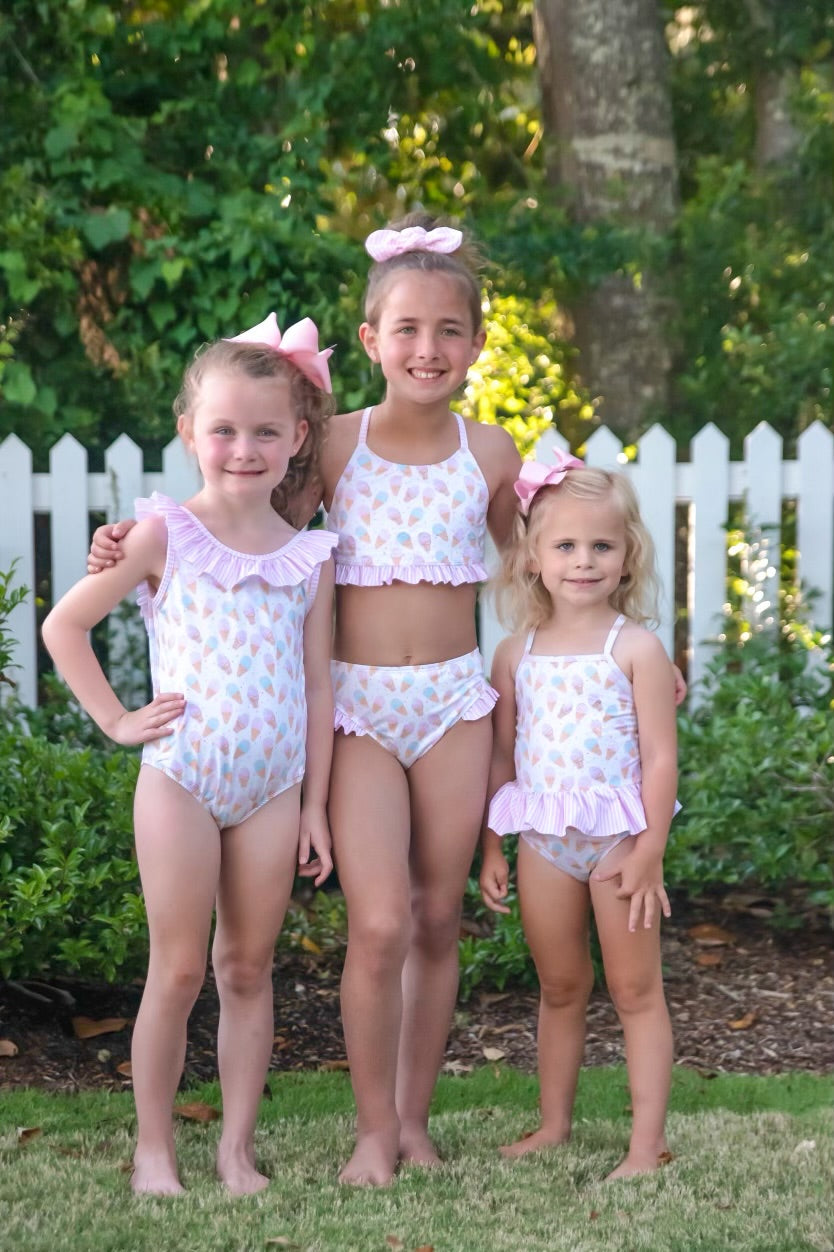 Lila Ice Cream Print Bikini