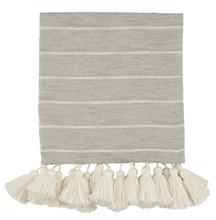 Load image into Gallery viewer, Stripe Tassel Throw