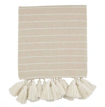 Load image into Gallery viewer, Stripe Tassel Throw