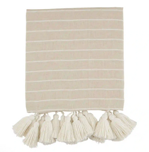 Stripe Tassel Throw