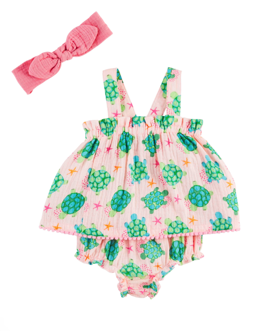 Turtle Pinafore Set