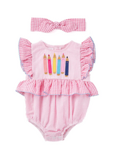 Load image into Gallery viewer, Pink Pencil Bubble &amp; Headband Set