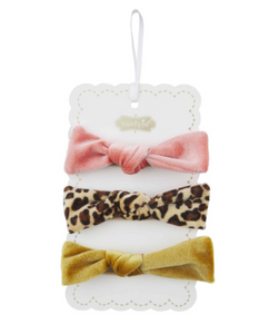 Velvet Bow Headband Set