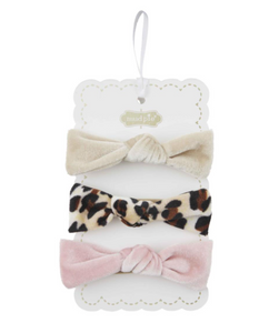 Velvet Bow Headband Set