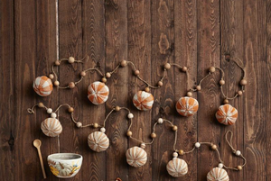 Beaded Pumpkin Garland