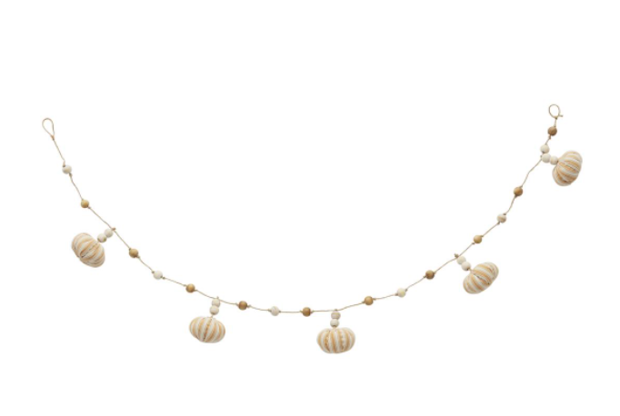 Beaded Pumpkin Garland