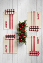 Load image into Gallery viewer, Holiday Placemat &amp; Napkin Set