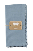 Load image into Gallery viewer, Blue Pom Napkin Set