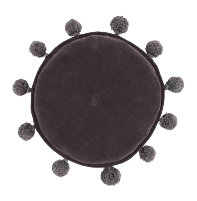 Round Velvet Pom Pillows