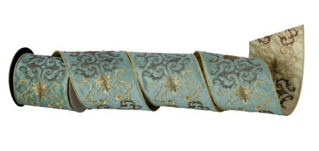 Leaf Filigree Velvet Ribbon 4