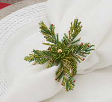 Load image into Gallery viewer, Beaded Greenery Napkin Ring