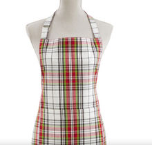 Load image into Gallery viewer, Red &amp; Green Plaid Apron