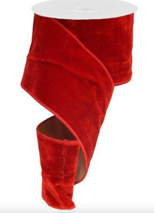 1 Roll 10 Yd 4" Red Velvet ribbon