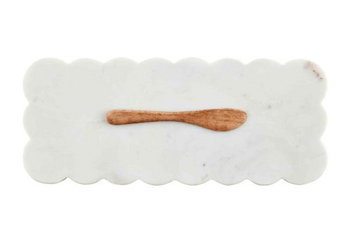 Scallop Marble Board Set