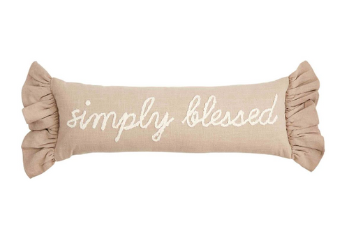 Blessed Ruffle Edge Pillow
