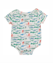 Load image into Gallery viewer, Swimmy Sharks Onesie