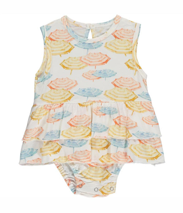 Pretty Parasols Ruffled Dress