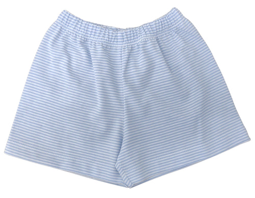Conrad Blue Stripe Knit Shorts