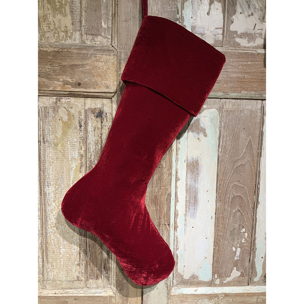 Vintage French Velvet Stocking