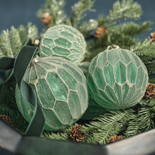 Load image into Gallery viewer, Green Honeycomb Ball Ornament