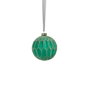 Green Honeycomb Ball Ornament