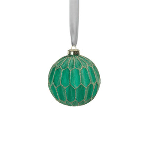 Green Honeycomb Ball Ornament
