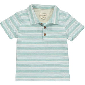 Polo Aqua Stripe