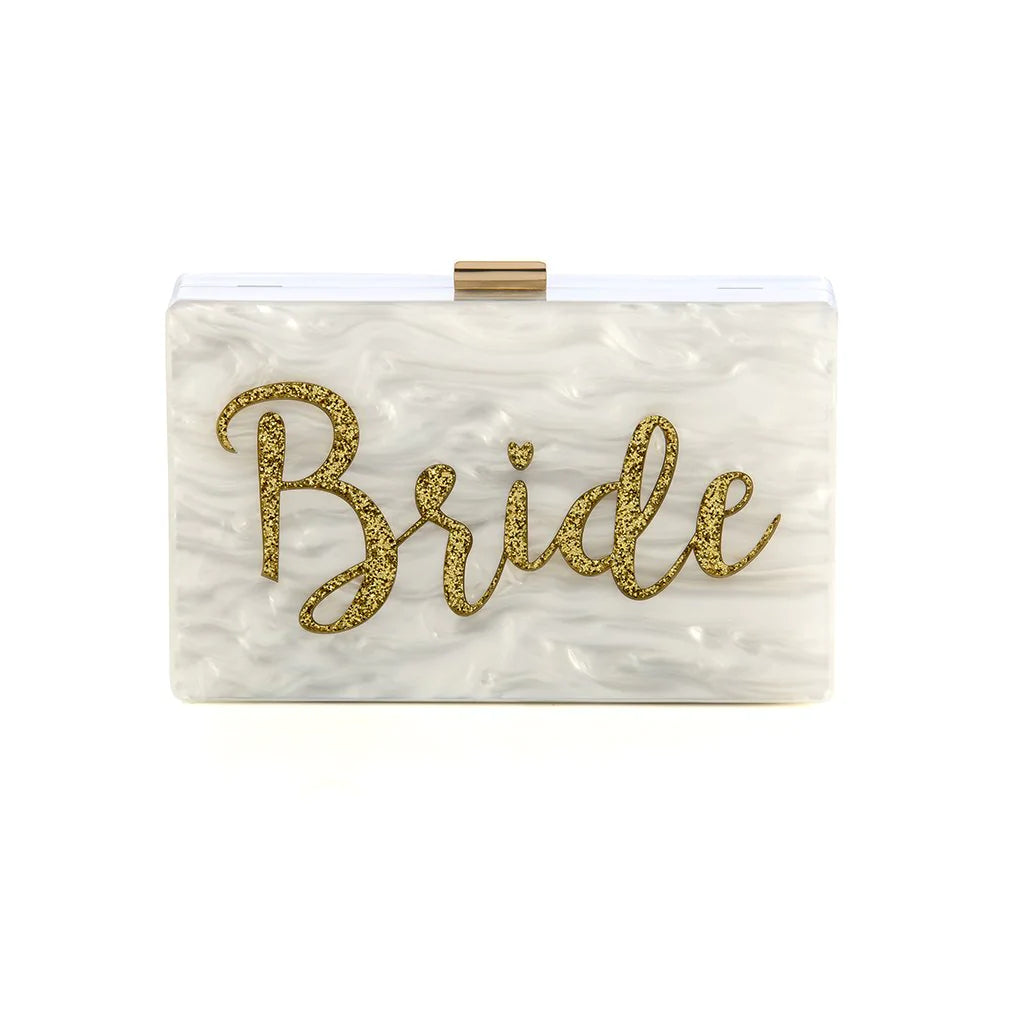 Bride Boxy Minaudiere, Ivory