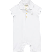 Load image into Gallery viewer, Polo Romper White