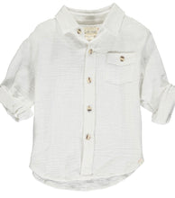 Load image into Gallery viewer, Button Up Linen Shirt White