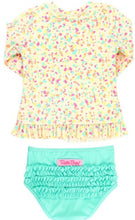 Load image into Gallery viewer, Confetti Beach Ruffle Long Sleeve Rash Guard Bikini