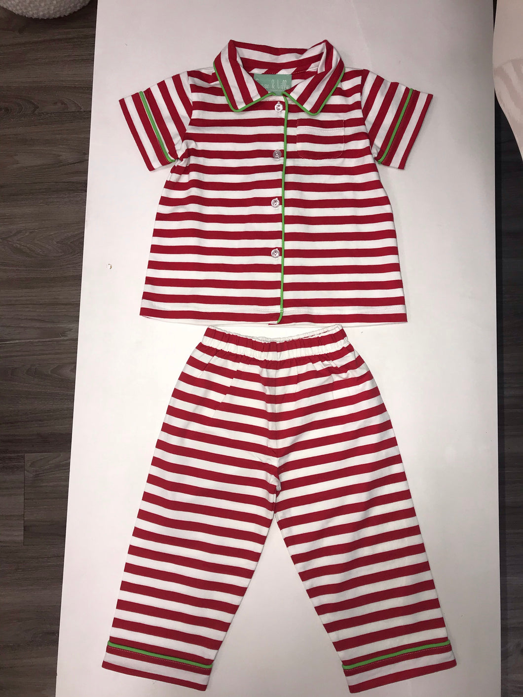 Red & White Stripe PJ Set