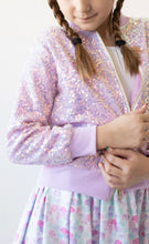 Load image into Gallery viewer, Lavender Sequin Jacket