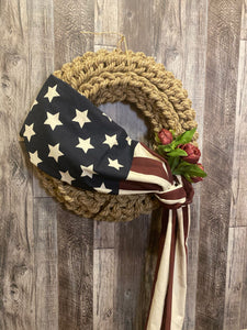 Patriotic Swag Wreath