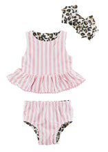 Load image into Gallery viewer, Reversible Leopard Swimsuit Set