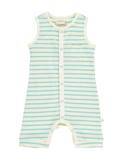 Load image into Gallery viewer, Playsuit Aqua Stripe