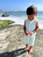 Load image into Gallery viewer, Playsuit Aqua Stripe