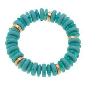 Aqua Beaded Bracelet