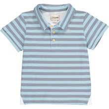 Load image into Gallery viewer, Polo Blue &amp; Grey Stripe