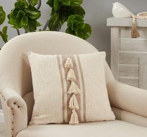 Stripe Tassel Pillow