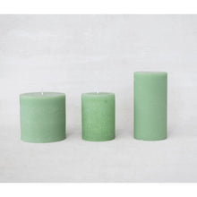 Load image into Gallery viewer, Unscented Holly Green Pillar Candles