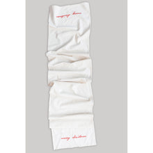 Load image into Gallery viewer, Cream Merry Christmas Table Runner