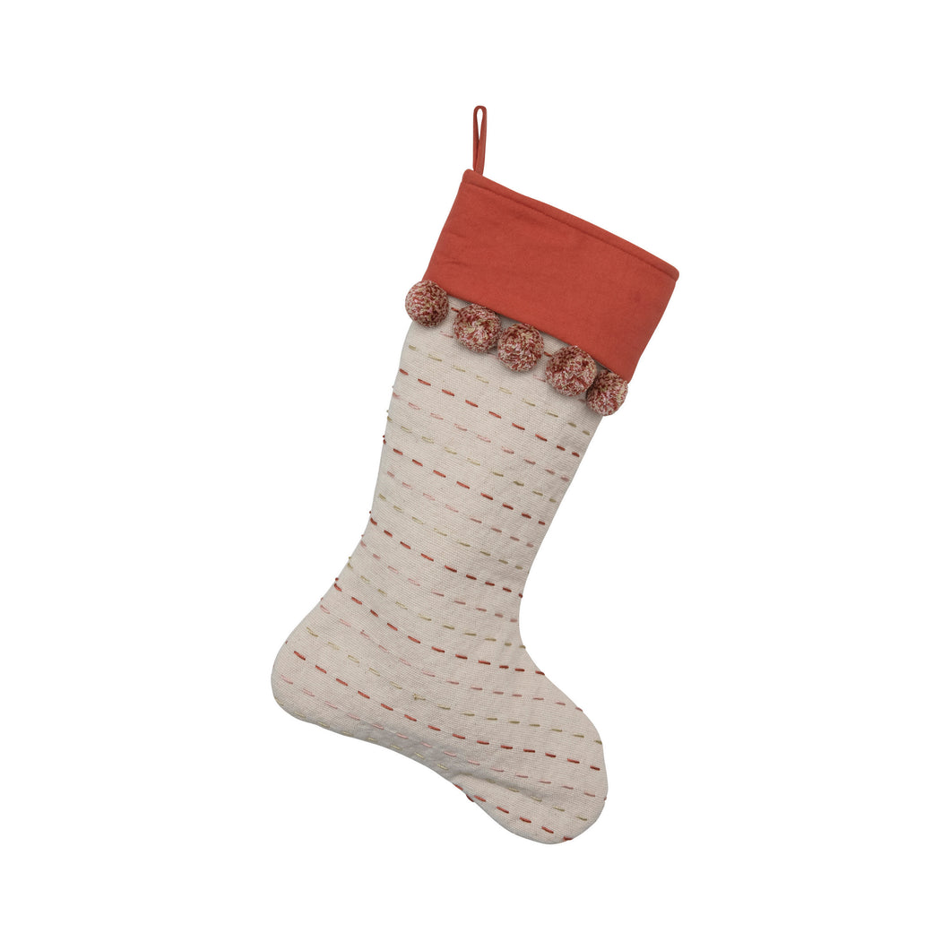 Stitch Pattern and Pom Pom Stocking