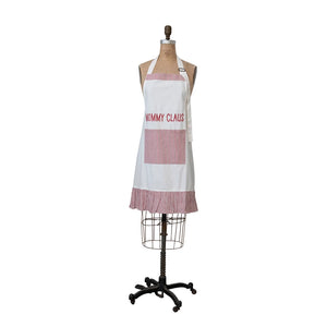 Red & White "Mommy Claus" Apron